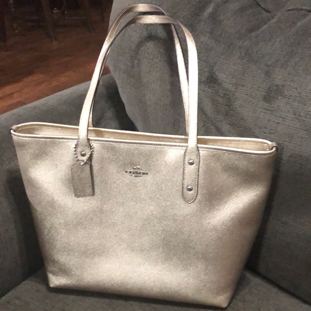 Coach Gold Leather Tote